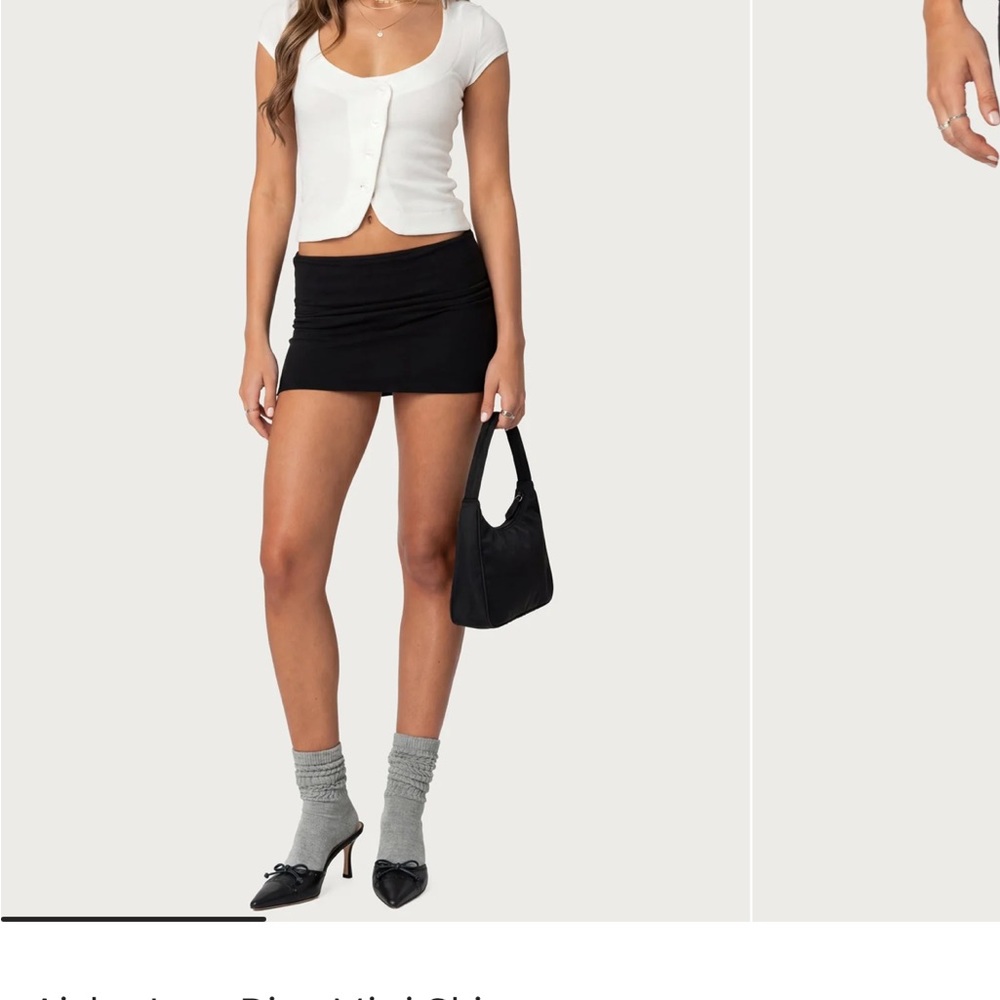 Edikted Black Mini Skirt